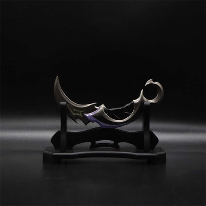 Metal Purple Reaver Karambit Blunt Blade Trainer Cosplay Prop Collectibles