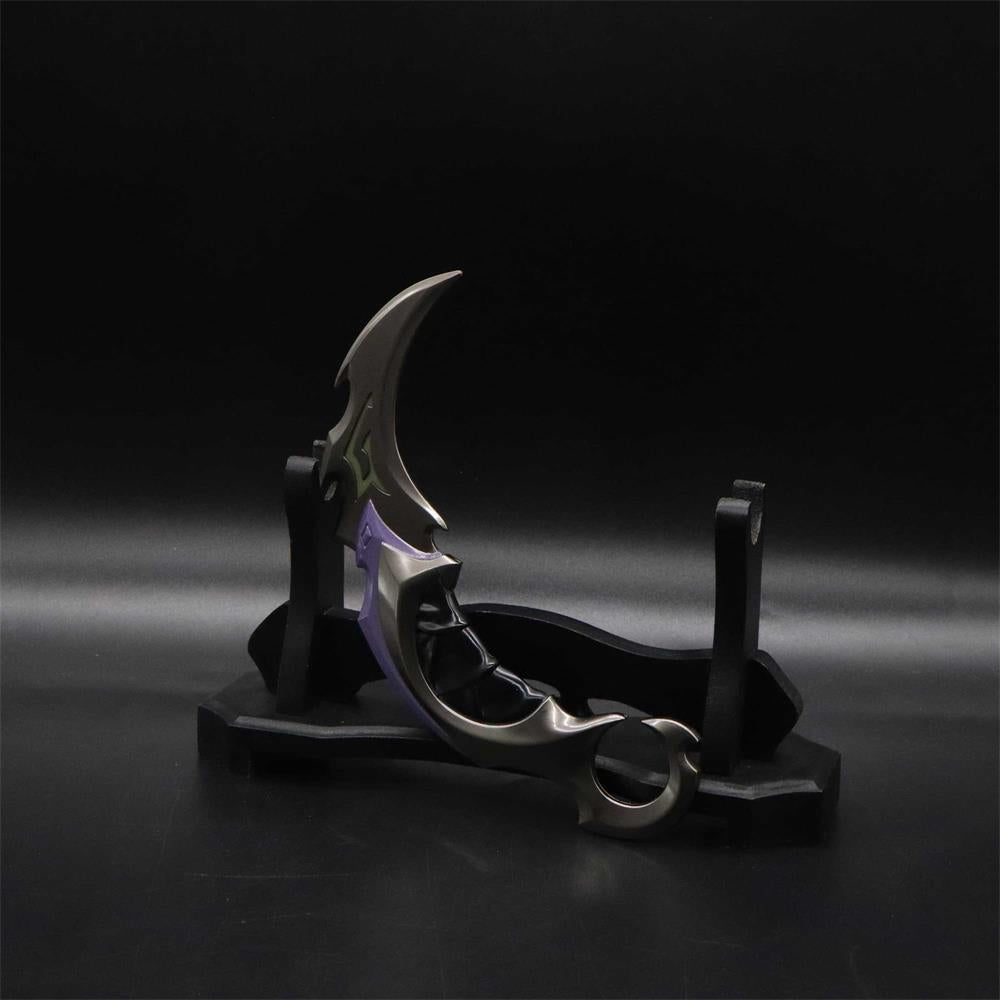 Metal Purple Reaver Karambit Blunt Blade Trainer Cosplay Prop Collectibles