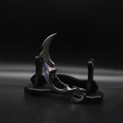 Metal Purple Reaver Karambit Blunt Blade Trainer Cosplay Prop Collectibles