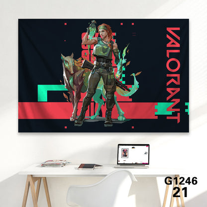 Customized Soft Hot Game Characters Tapestry Wall Arts Gamers Room Decor