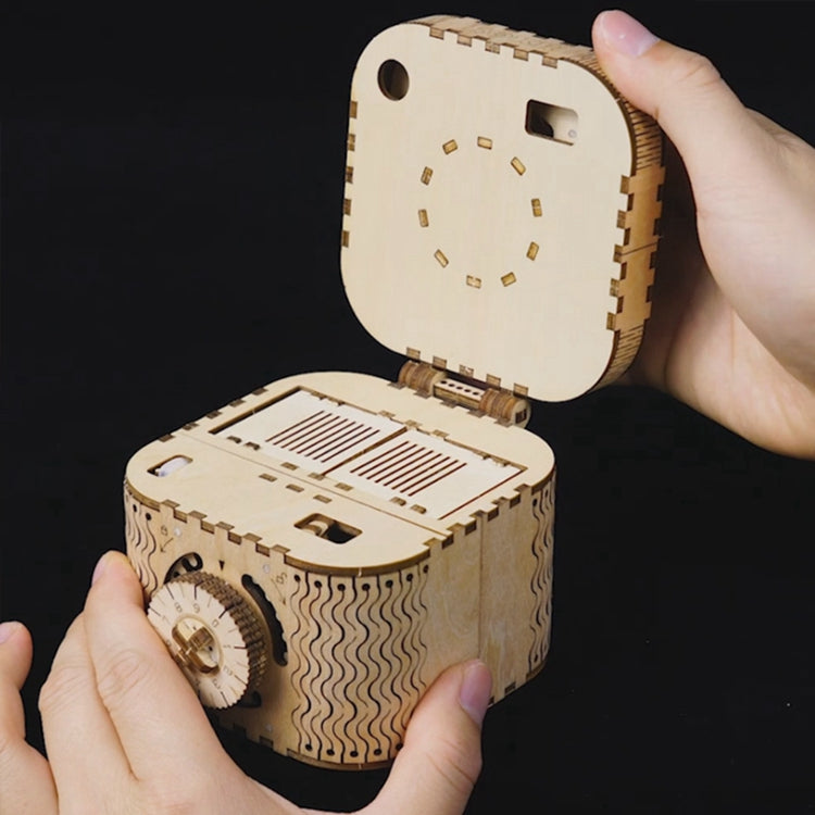 3D Password Wooden Treature Box Model Kit