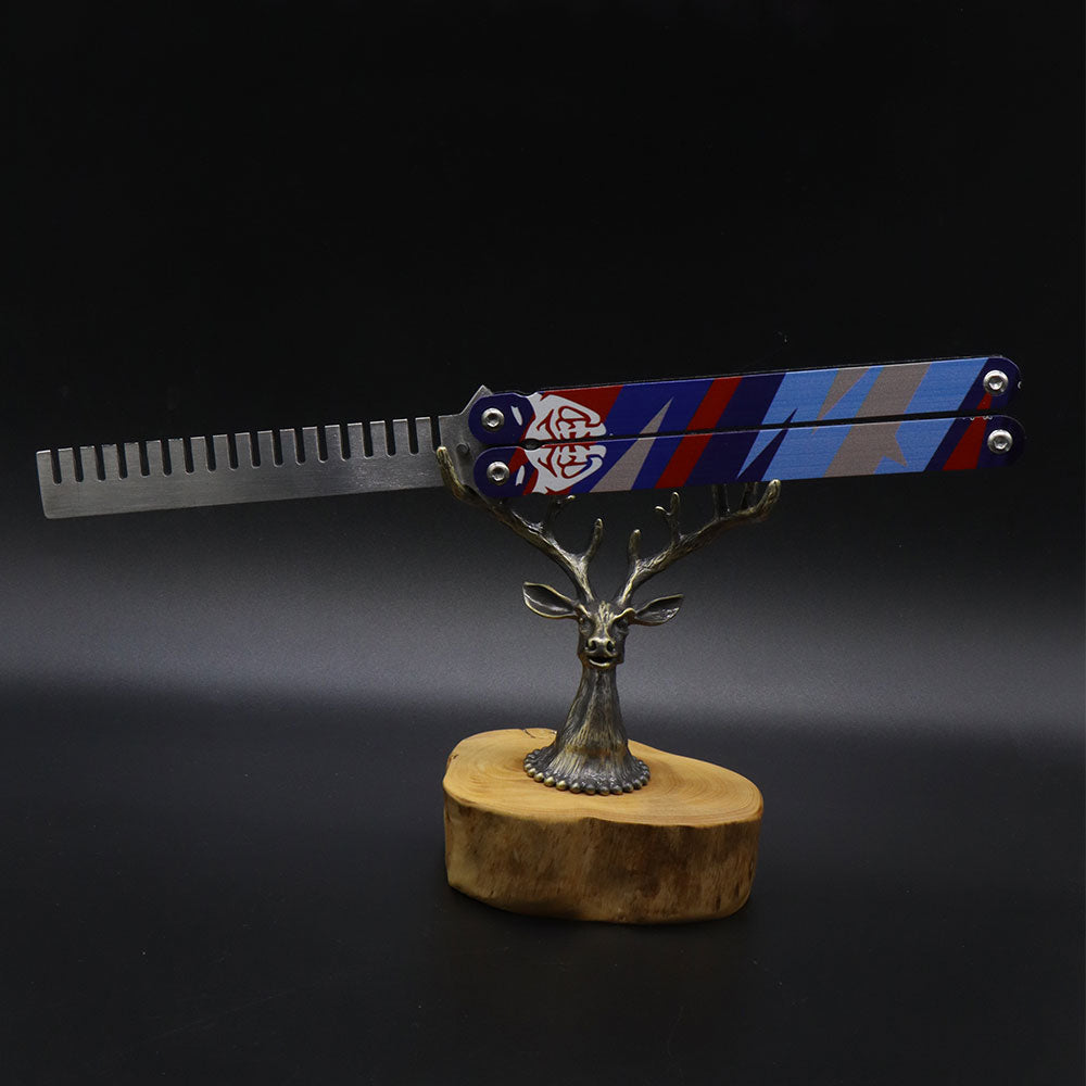 Creative Metal Elk Head Wooden Stand