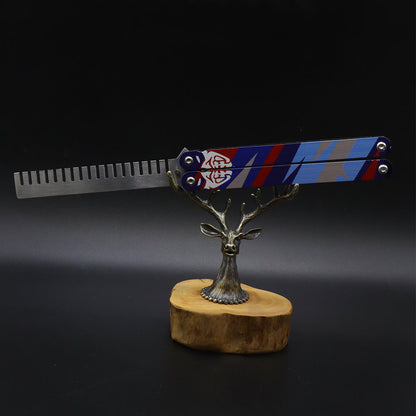 Creative Metal Elk Head Wooden Stand